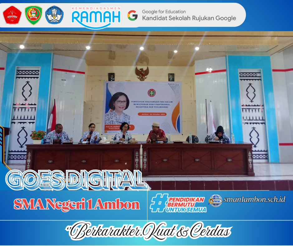 UNIFAH : PENGUATAN PERJUANGAN PGRI DALAM MEWUJUDKAN GURU PROFESIONAL, SEJAHTERA, DAN TERLINDUNGI Kepada seluruh Kepala Sekolah TK, SLB, SD, SMP, dan SMA se-Kota Ambon