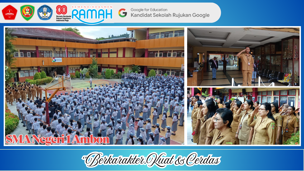 Upacara bendera dilaksanakan pada hari Senin, 19 Januari 2026, di halaman SMA Negeri 1 Ambon