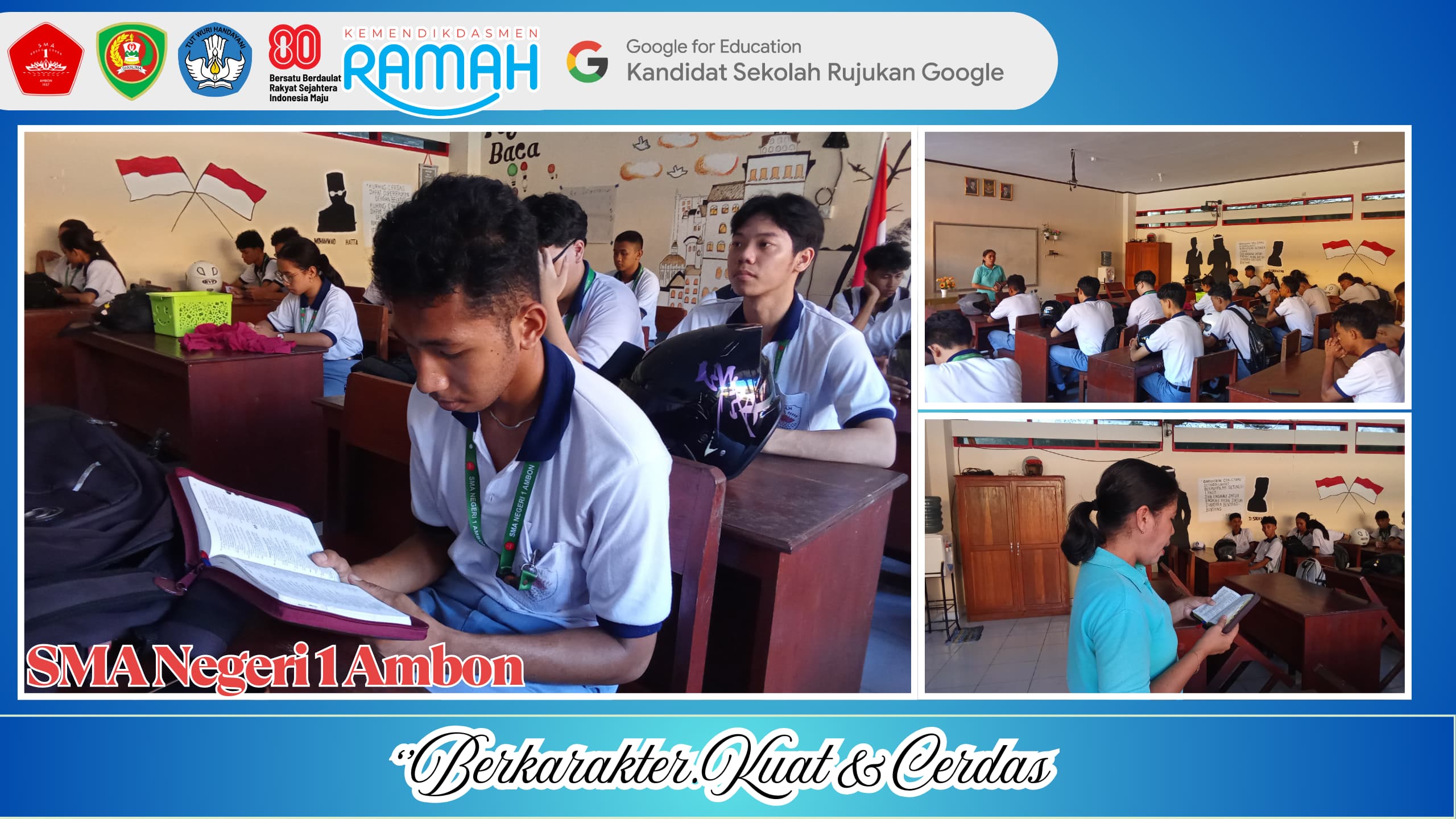 Ibadah Sekolah SMA Negeri 1 Ambon Berlangsung di Kelas dalam Dua Sesi